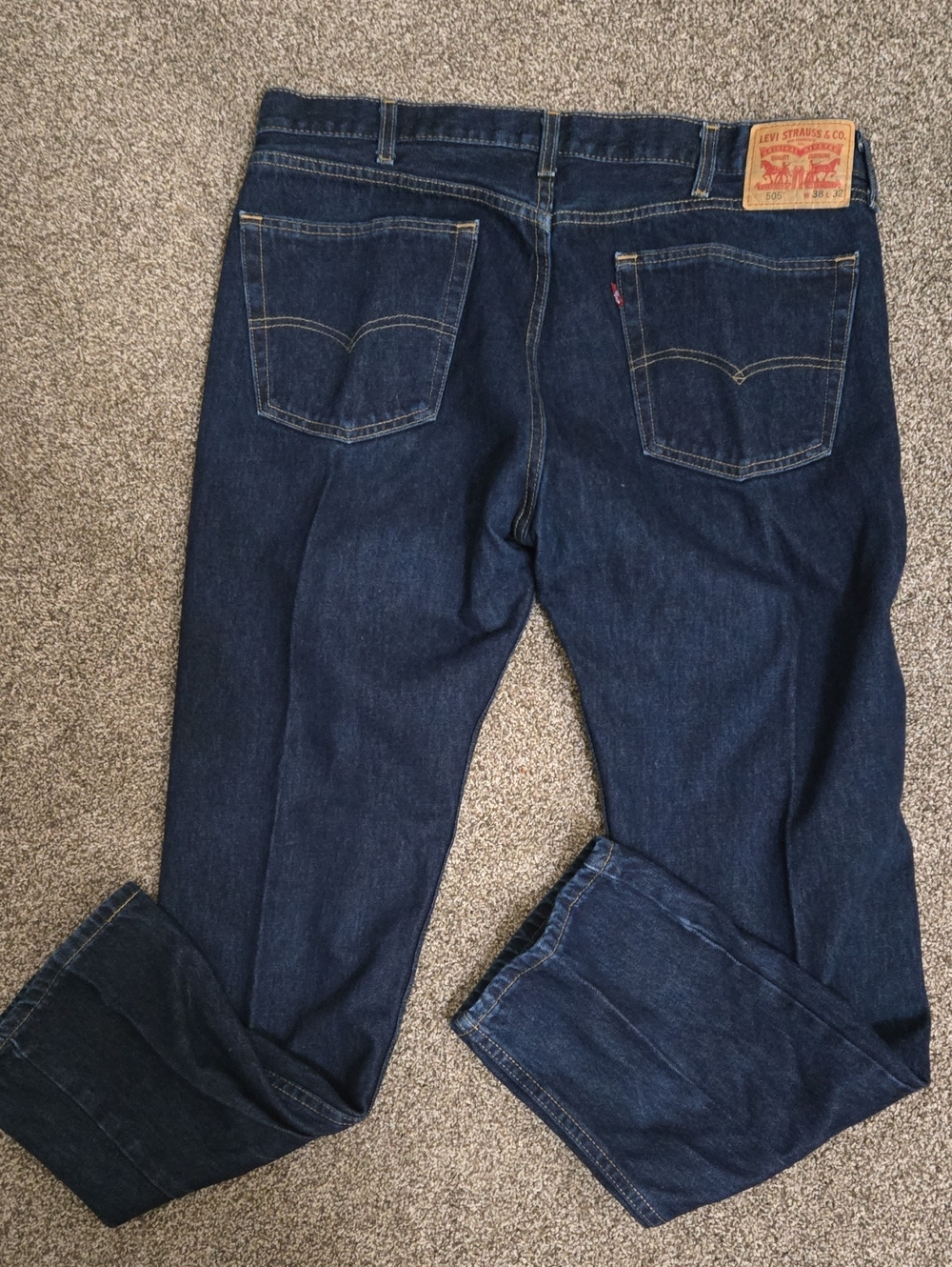 505 38x32 Levi's Men's Dark Indigo Relaxed Jeans